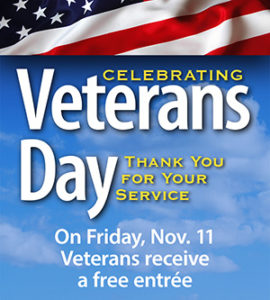 Ivar's offers veterans a free meal on Veteran's Day.