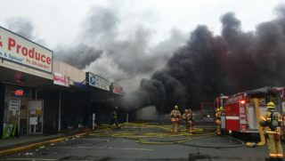 Dollar Tree Strip Mall on Pacific Highway sustained a three-alarm fire on Sun., Nov. 13, 2016.
