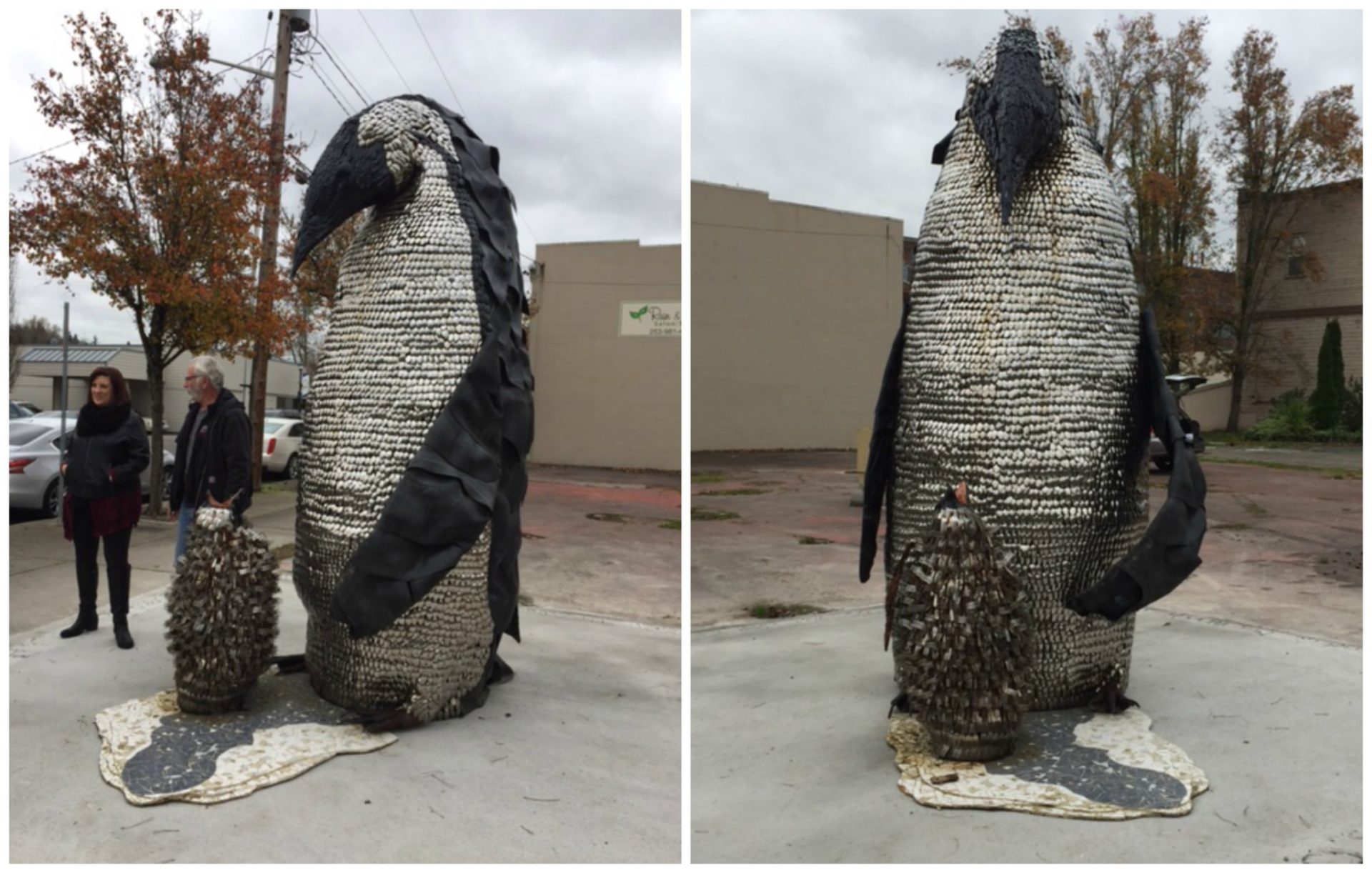 Kent Art: Father and Son Penguin are the latest addition to downtown Kent's eclectic mix of public art.