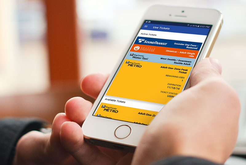 King County Metro riders can now pay for transit tickets from their mobile devices with the Transit GO Ticket app.