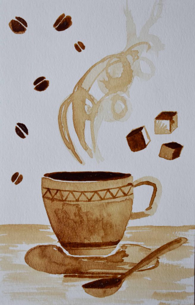 Coffee Painting by Wen Quian Chua
