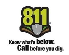 April is Washington State Safe Digging Month. Calll 8-1-1 2 business days before you dig. 