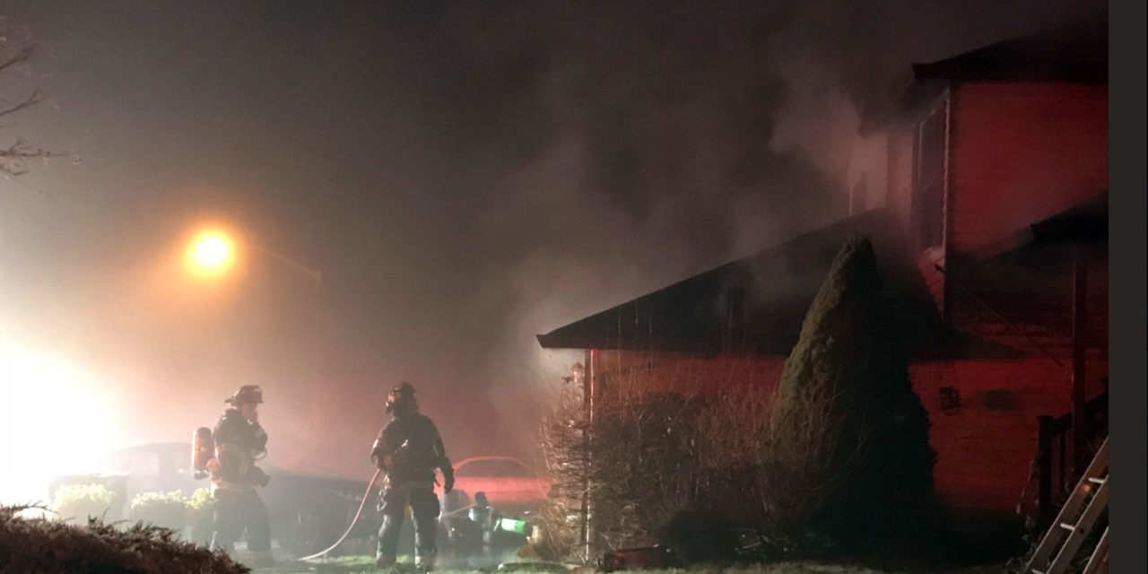 Three people, two dogs safe after early morning fire in Kent on New Year’s Day