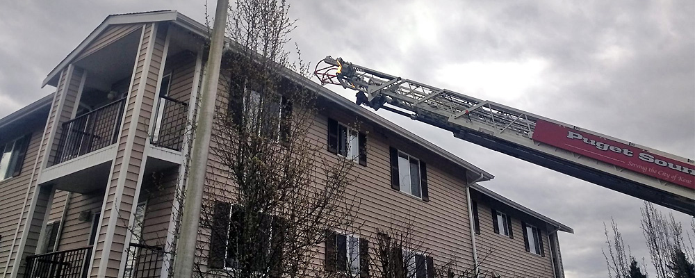 No injures in apartment fire in Kent Tuesday