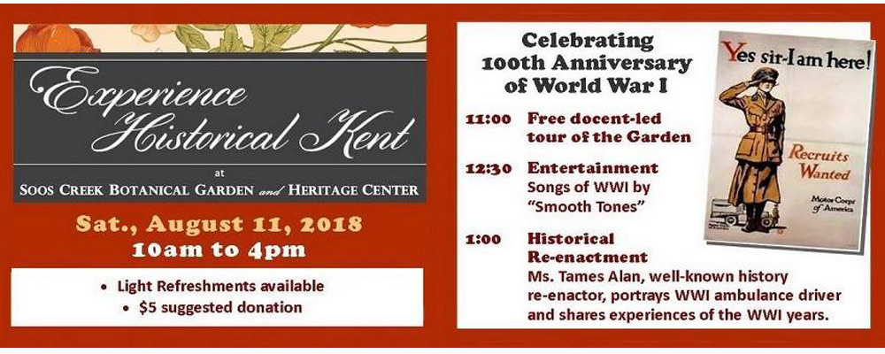 Learn about women in World War 1 at Soos Creek Aug. 11