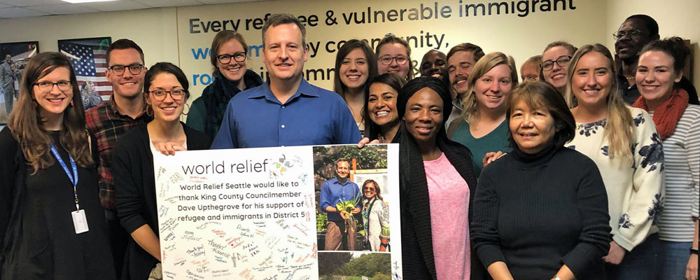 King County Councilmember Dave Upthegrove visits World Relief