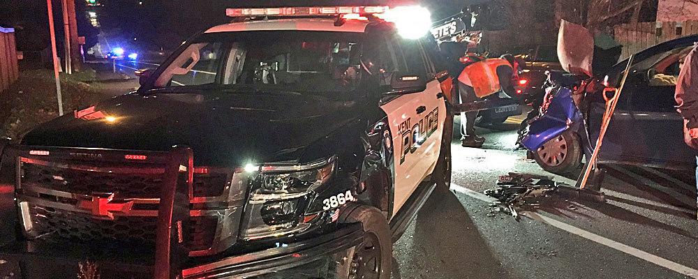 DUI driver starts New Year by ramming into police cruiser