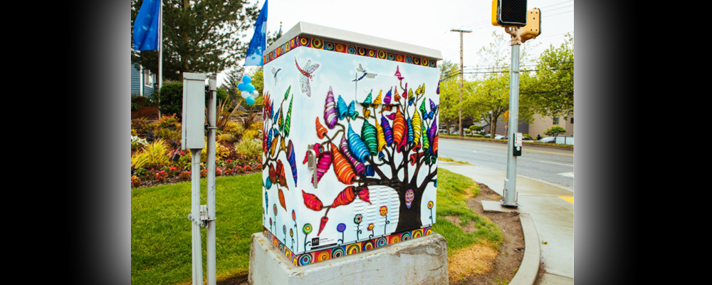 Kent unveils round two of art-wrapped traffic signal control boxes