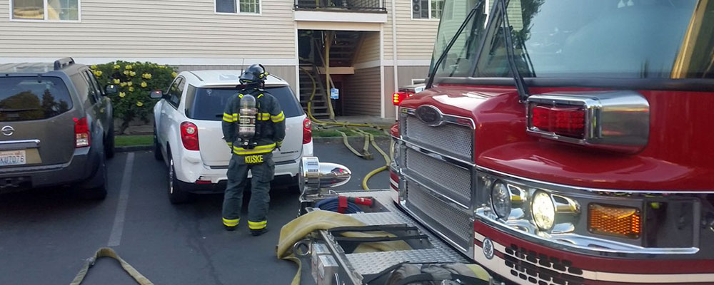 Fire hits apartment in Kent Wednesday night