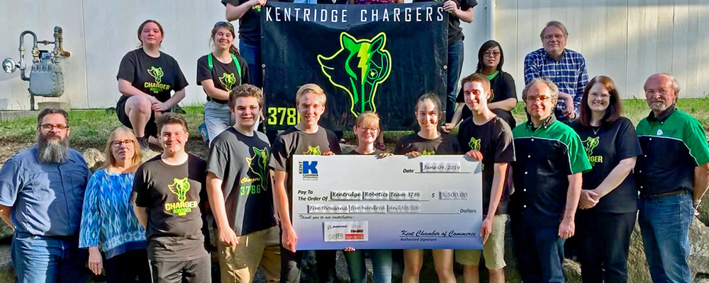 VIDEO: Kentridge Robotics Team #3786 gets $5,500 from Kent Chamber