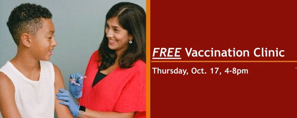 Free vaccination clinic for K-12 students will be Thurs., Oct. 17