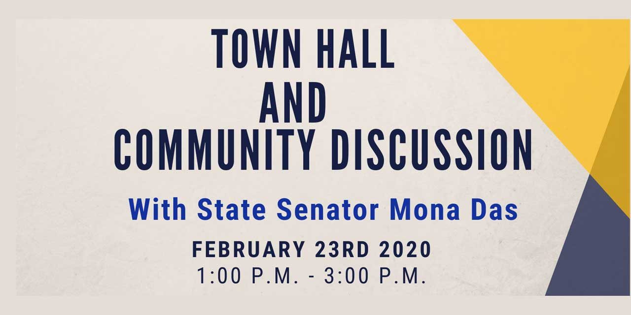 Sen. Mona Das holding Town Hall this Sunday, Feb. 23