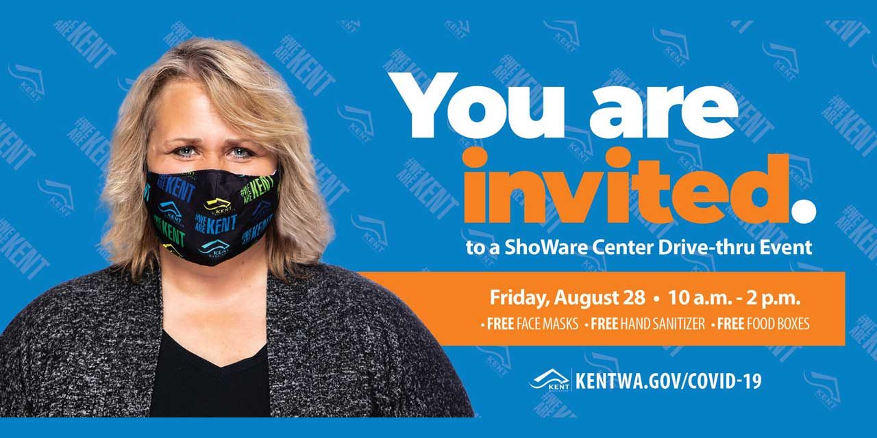 City of Kent giving away FREE face masks, sanitizer & food on Friday, Aug. 28