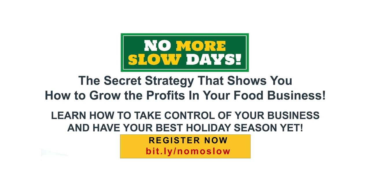 No more Slow Days! Learn how to market your Restaurant at FREE online workshop Nov. 16 & 17