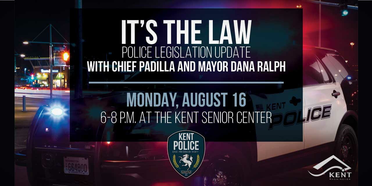 Mayor, Police Chief will discuss new police legislation at Aug. 16 meeting