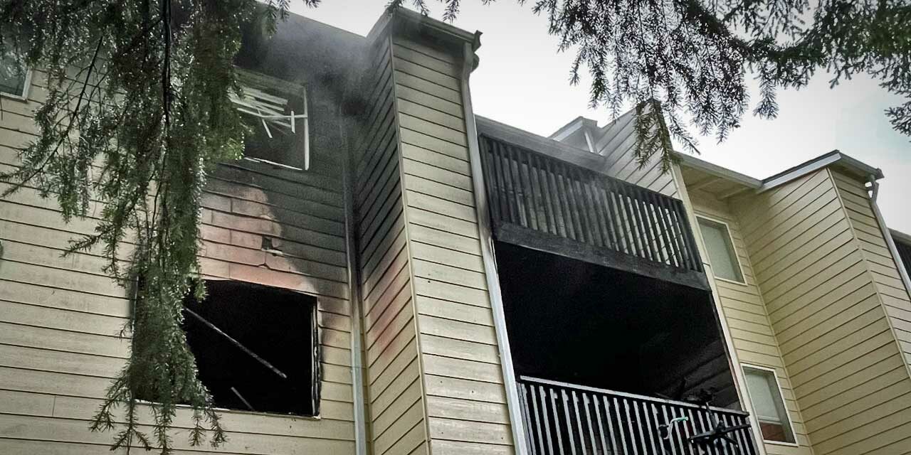 Six families displaced by apartment fire in Kent Saturday