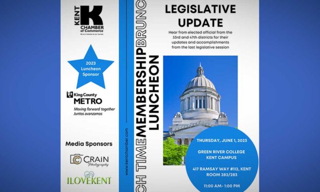 Kent Chamber’s annual Legislative Update luncheon will be Thursday, June 1