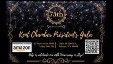 Kent Chamber of Commerce will celebrate its 75th Birthday at its fundraiser Gala on Friday, Sept. 22