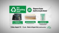 Kent's next free recycling event will be Friday, Aug. 18 at Hogan Park
