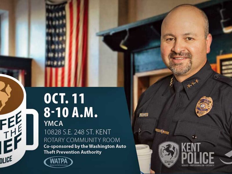 Next ‘Coffee with the Chief’ will be Wednesday, Oct. 11 at Kent YMCA