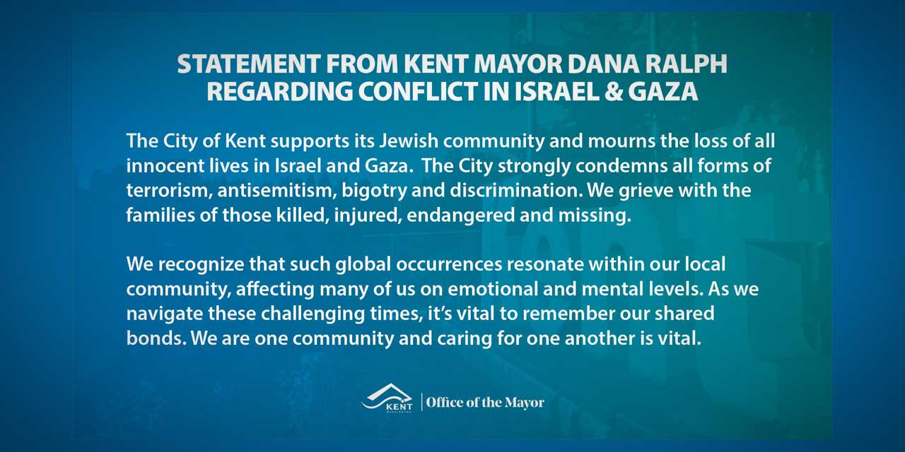 Kent Mayor Dana Ralph releases statement regarding recent conflict in ...