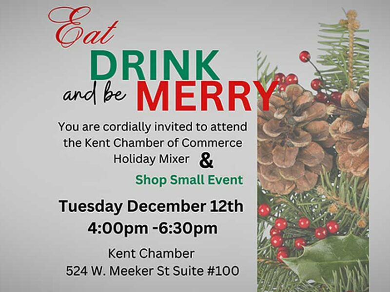 Kent Chamber’s Holiday Networking Mixer will be Tuesday, Dec. 12