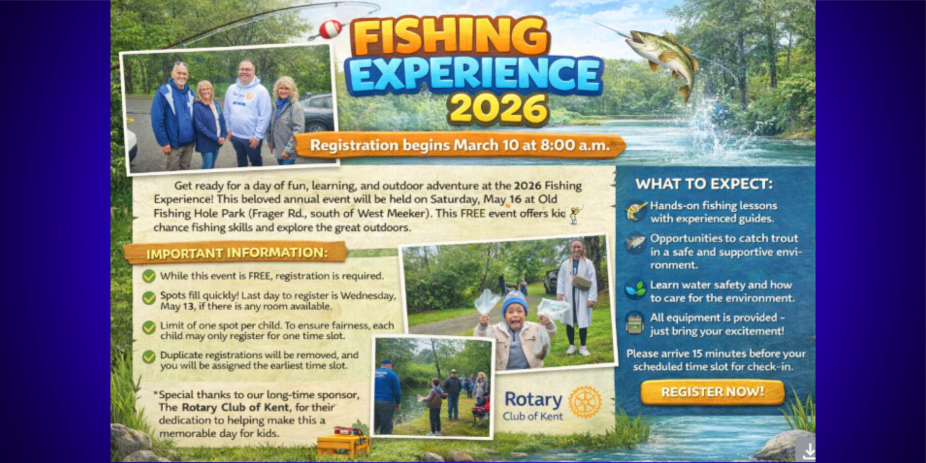 Annual Fishing Experience returns to Kent Saturday, May 16 with